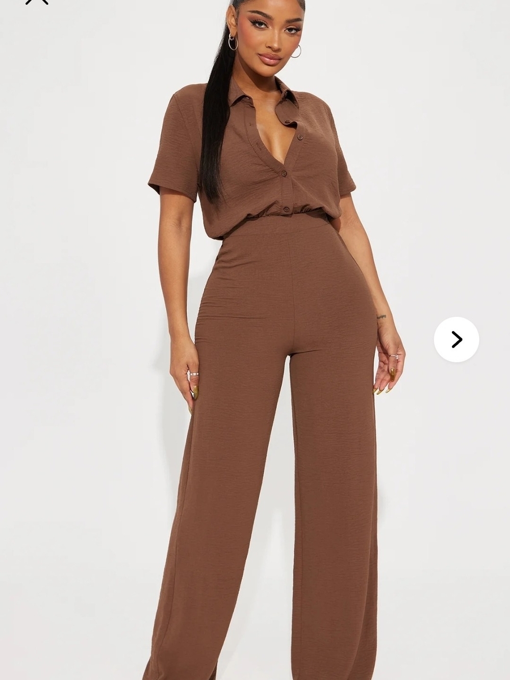 NWOT Fashion Nova Makenzie Short Sleeve Jumpsuit (L)